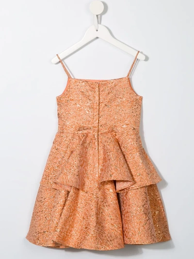 Little Bambah Marigold Ruffled Dress In Yellow