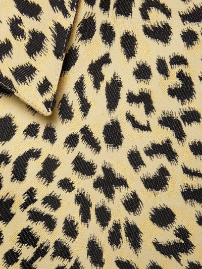 Shop Gucci Leopard-pattern Jacquard Jacket In Neutrals