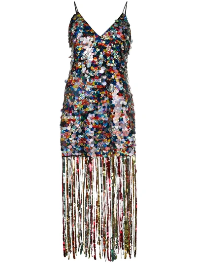 Marco De Vincenzo Sequin Embellished Dress In Multicolour