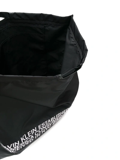 Shop Calvin Klein 205w39nyc Slogan Tote Bag In Black