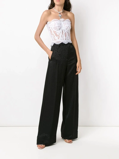 Dolce & Gabbana Strapless Lace Top In White
