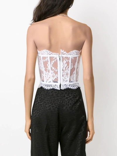 Dolce & Gabbana Strapless Lace Top In White