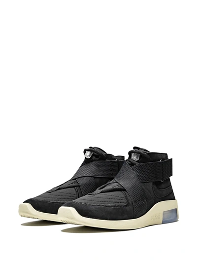 Nike Fear Of God 1 Air Raid Suede And Webbing High-top Sneakers In Black