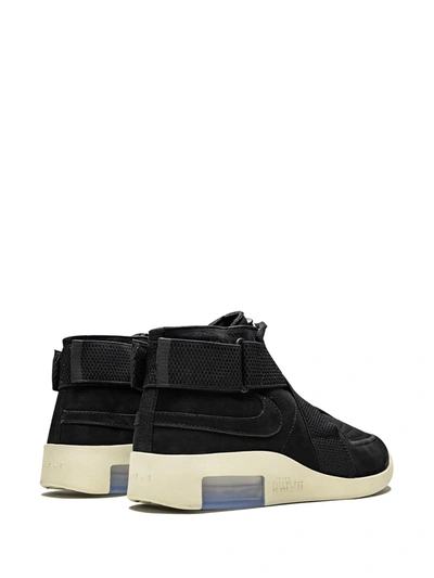 Nike Fear Of God 1 Air Raid Suede And Webbing High-top Sneakers In Black