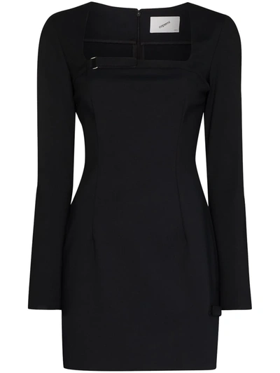 Shop Coperni Belt Detail Mini Dress In Black