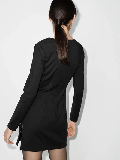 Shop Coperni Belt Detail Mini Dress In Black