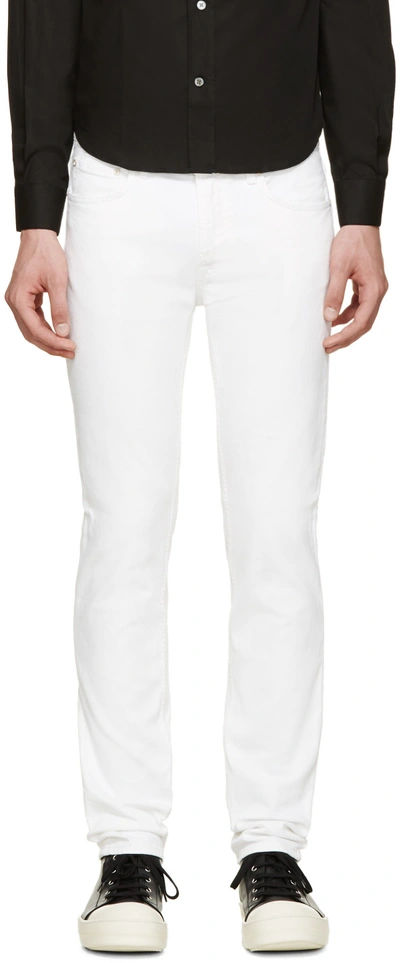 Acne Studios Ace Skinny-fit Stretch-denim Jeans In White Vintage