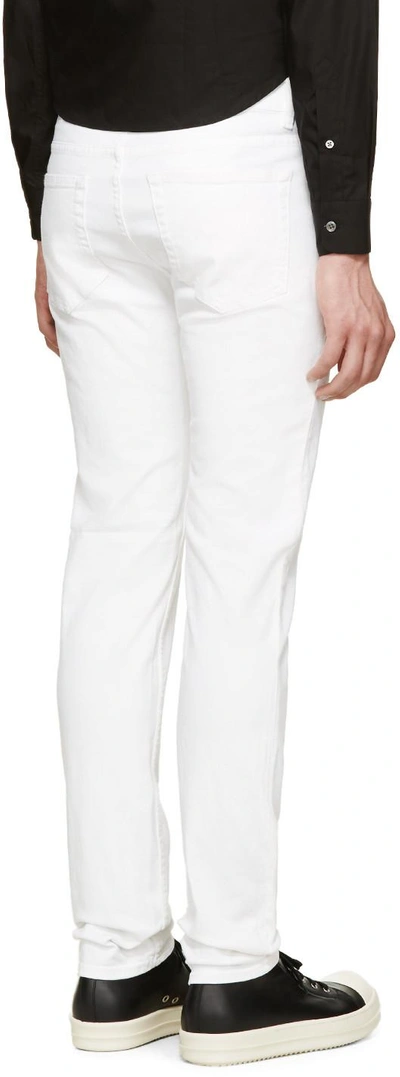 Shop Acne Studios White Denim Ace Jeans