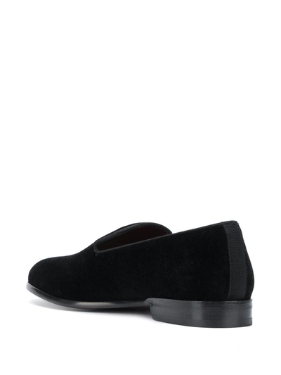 Shop Dolce & Gabbana Leonardo Velvet Slippers In Black