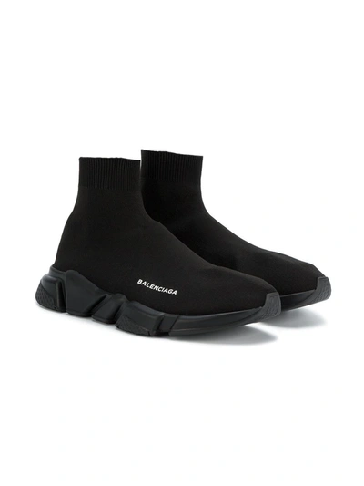 Balenciaga Black Speed Sneakers | ModeSens