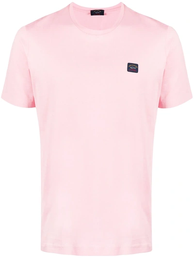 Shop Paul & Shark Logo T-shirt In Pink
