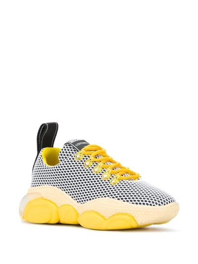 Shop Moschino Teddy Low-top Sneakers In Yellow