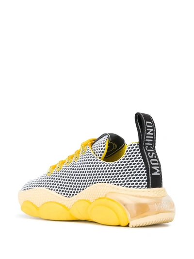 Shop Moschino Teddy Low-top Sneakers In Yellow