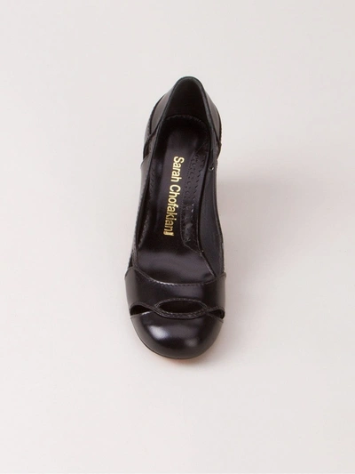Sarah Chofakian Bruxelas Leather Pumps In Black