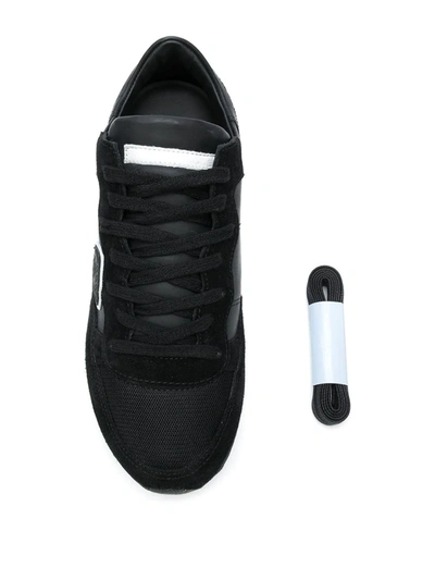 Shop Philippe Model Tropez Sneakers In Black