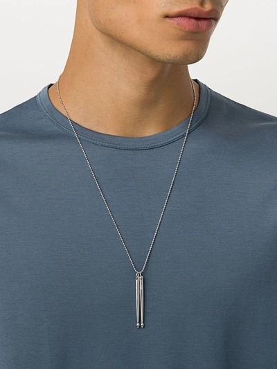 Shop True Rocks Brad Drumsticks Necklace In Silver