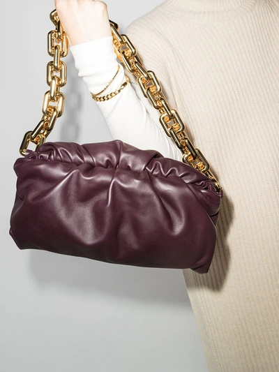 Shop Bottega Veneta The Chain Pouch Shoulder Bag In Purple