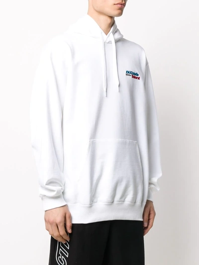 Shop Doublet Oversized Hoodie In White