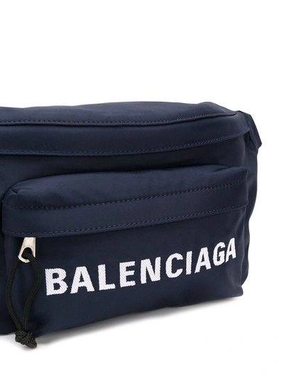 Shop Balenciaga Wheel Belt Bag In Blue