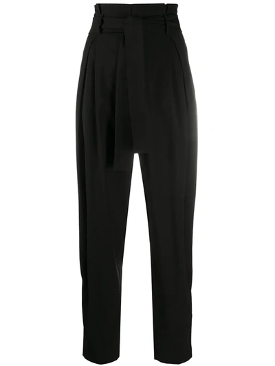 Shop Red Valentino Pleat-detail Tapered Trousers In Black