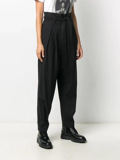 Shop Red Valentino Pleat-detail Tapered Trousers In Black