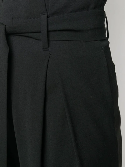 Shop Red Valentino Pleat-detail Tapered Trousers In Black