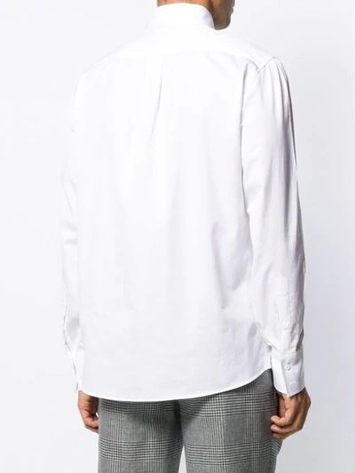Brunello Cucinelli Spread-collar Long-sleeve Shirt In White