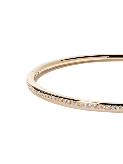 Shop De Beers 18kt Yellow Gold Micropavé Diamond Bangle