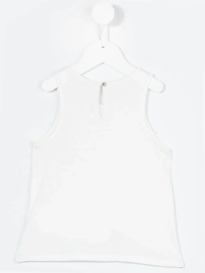 Shop Chloé Butterfly Embroidered Tank Top In White