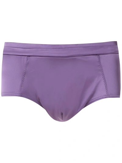 AMIR SLAMA 缎面泳裤 - 紫色