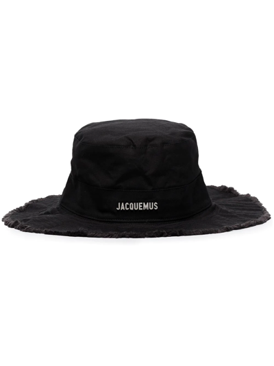 Shop Jacquemus Le Bob Artichaut Bucket Hat In Black