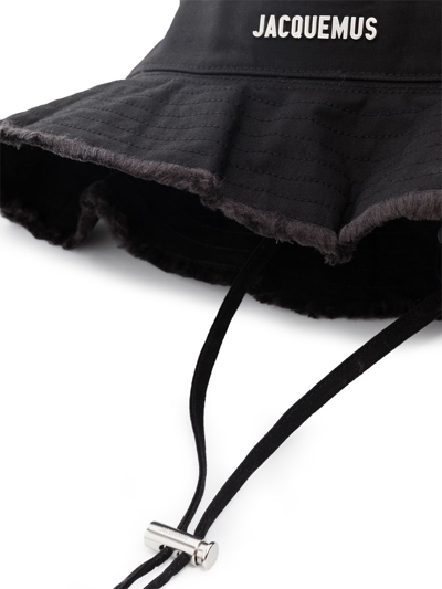 Jacquemus Artichaut Frayed Expedition Hat In Black In Black
