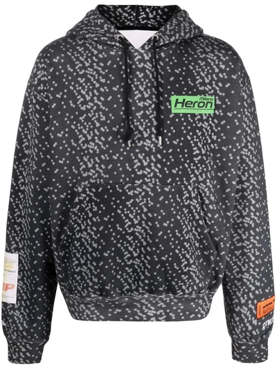 Shop Heron Preston Printed Long-sleeve Hoodie In Grau