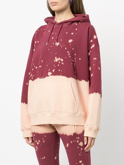 La Detresse The King Tie-dye Cotton Hoodie In 红色