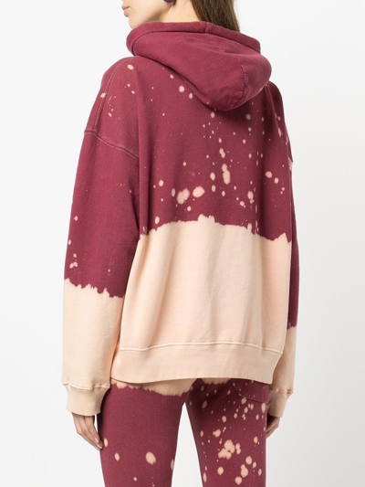 La Detresse The King Tie-dye Cotton Hoodie In 红色