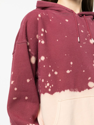 La Detresse The King Tie-dye Cotton Hoodie In 红色