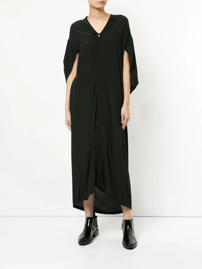 Pre-owned Yohji Yamamoto Vintage Sleeveless Kimono Style Dress In Black