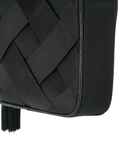 Pre-owned Chanel Cc Fringe Shoulder Bag In Black