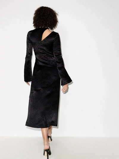 Shop 16arlington Ursina Cut-out Midi Dress In Black