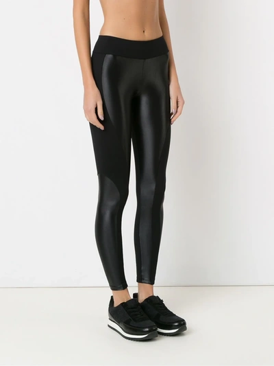 Shop Lygia & Nanny Contrast-panel Leggings In Black