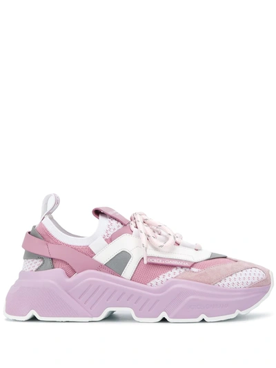 Shop Dolce & Gabbana Daymaster Stretch Mesh Sneakers In Pink