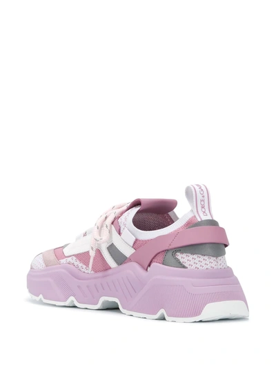 Shop Dolce & Gabbana Daymaster Stretch Mesh Sneakers In Pink