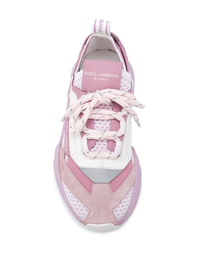 Shop Dolce & Gabbana Daymaster Stretch Mesh Sneakers In Pink