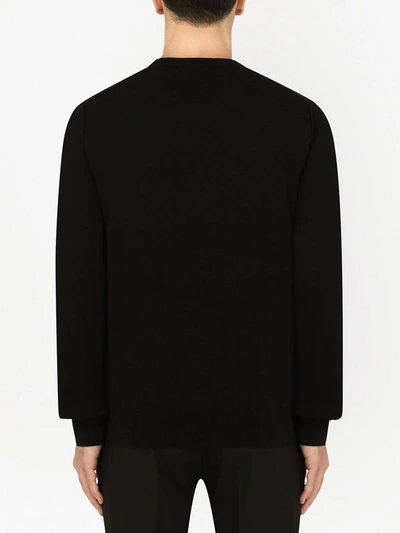 Shop Dolce & Gabbana Round-neck Cashmere Jumper In Black