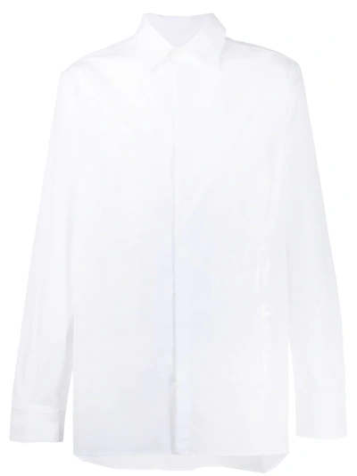 Shop A-cold-wall* Metallic-effect Shirt In White