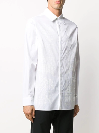 Shop A-cold-wall* Metallic-effect Shirt In White