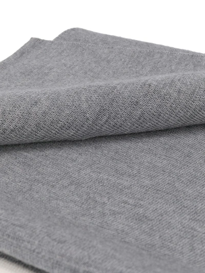 THOM BROWNE MILANO缝线美利诺羊毛围巾 - 灰色