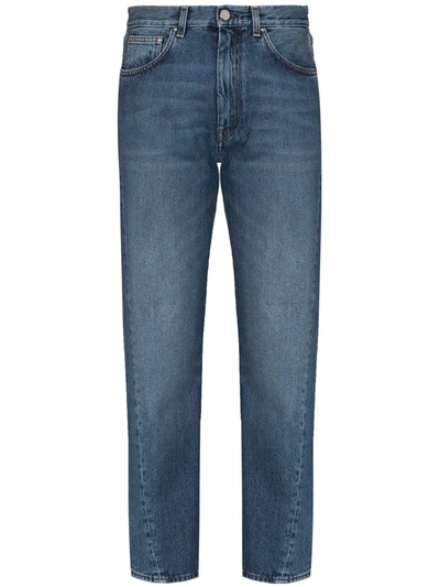 Shop Totême Original Straight Leg Jeans In Blue