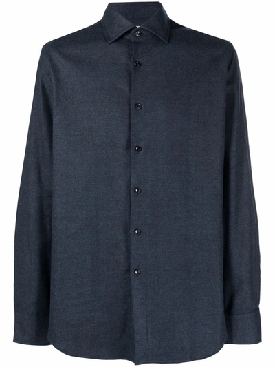 Shop Xacus Button-down Shirt In Blau