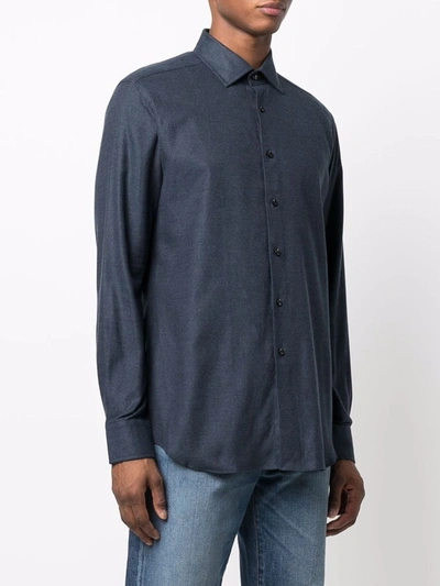 Shop Xacus Button-down Shirt In Blau
